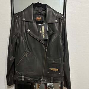Harley-Davidson Black Leather Women’s Biker Jacket